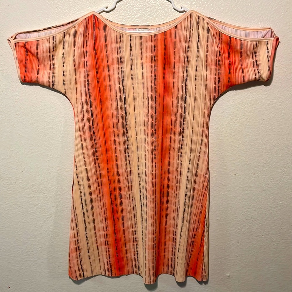 Coral dress with shirt sleeves size large
